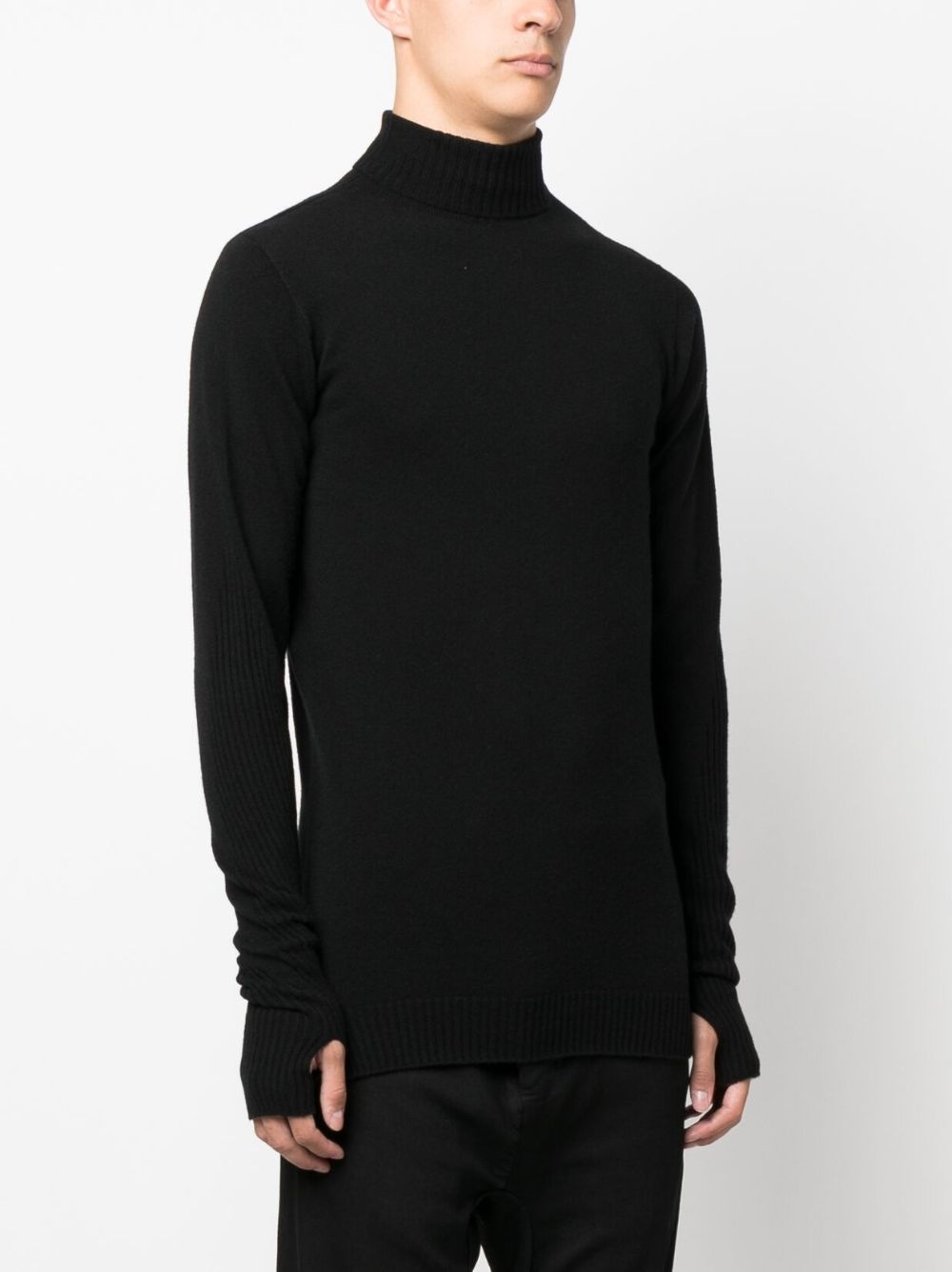 ribbed-detail cashmere sweatshirt - 3
