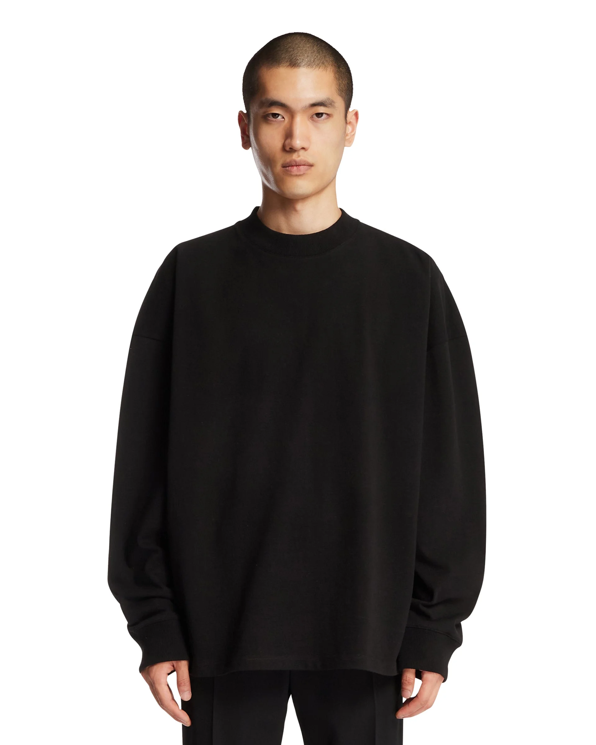 Black Cotton T-Shirt - 1