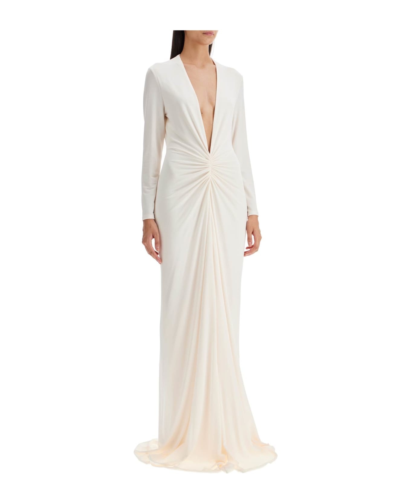 Long Stretch Jersey Evening Dress - 2