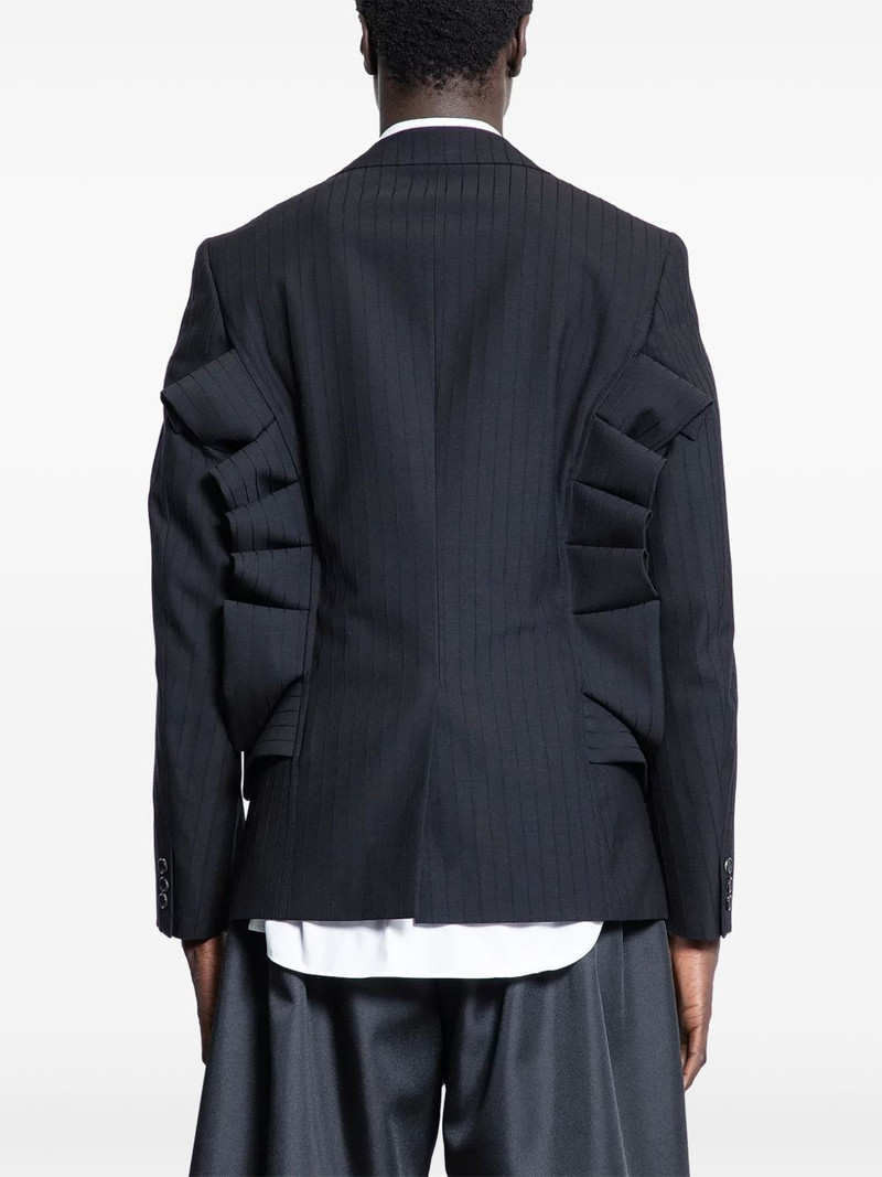 ruffled pinstripe blazer 4