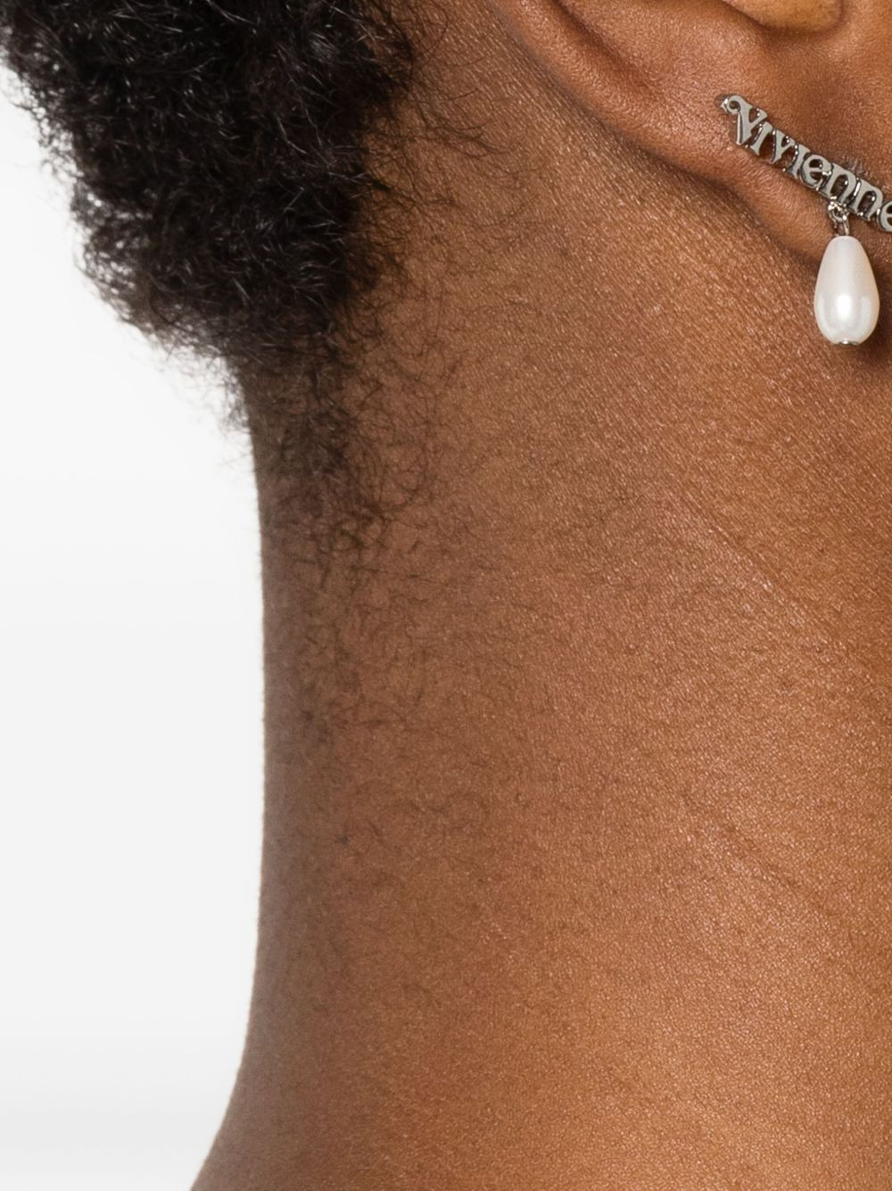 pearl embellished drop earrings - 2