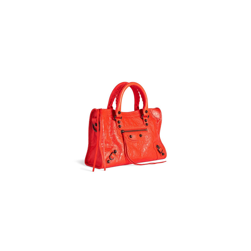 BALENCIAGA Women's Le City Bag Small in Pop Orange outlook
