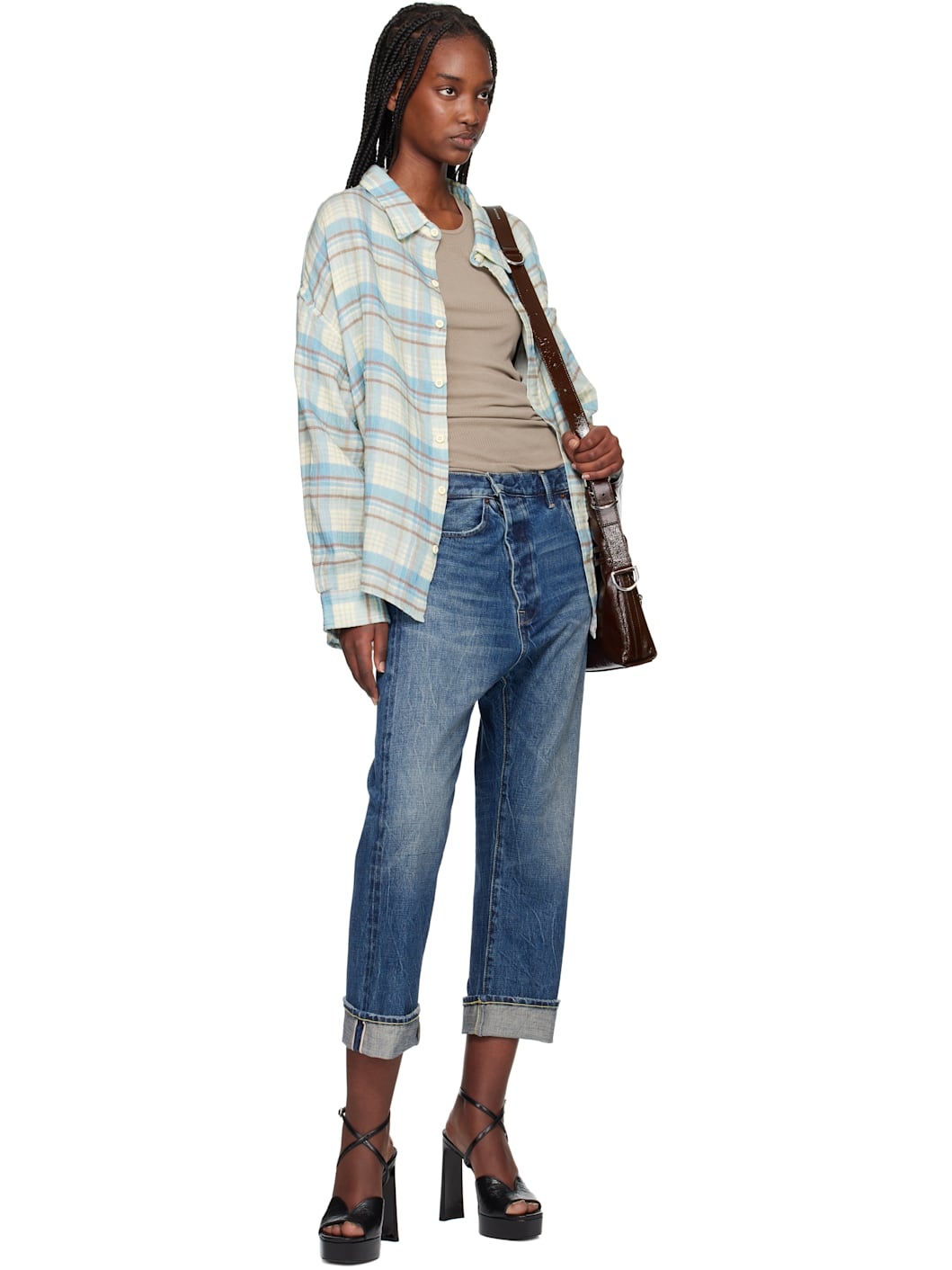 Blue Double Front Shirt - 5