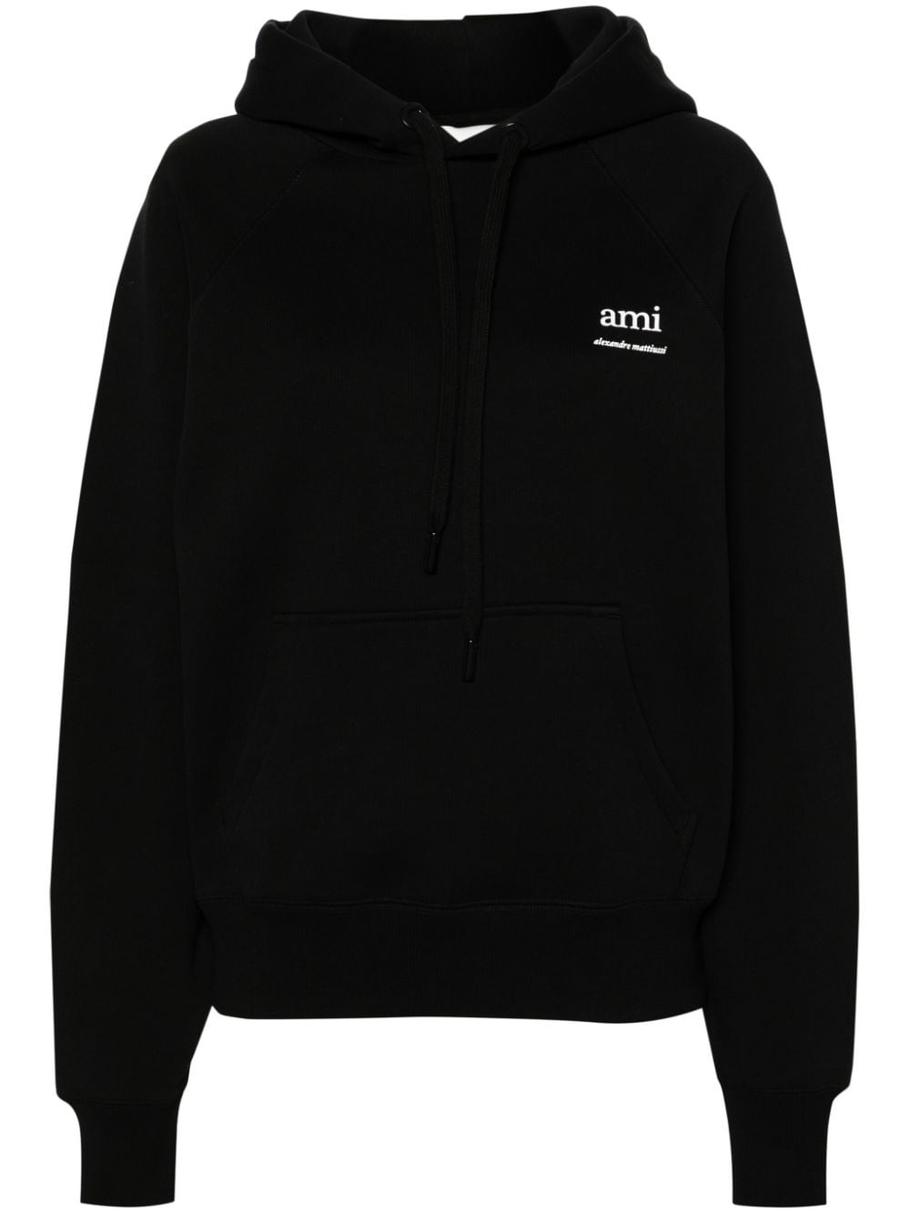 logo-print jersey hoodie - 1