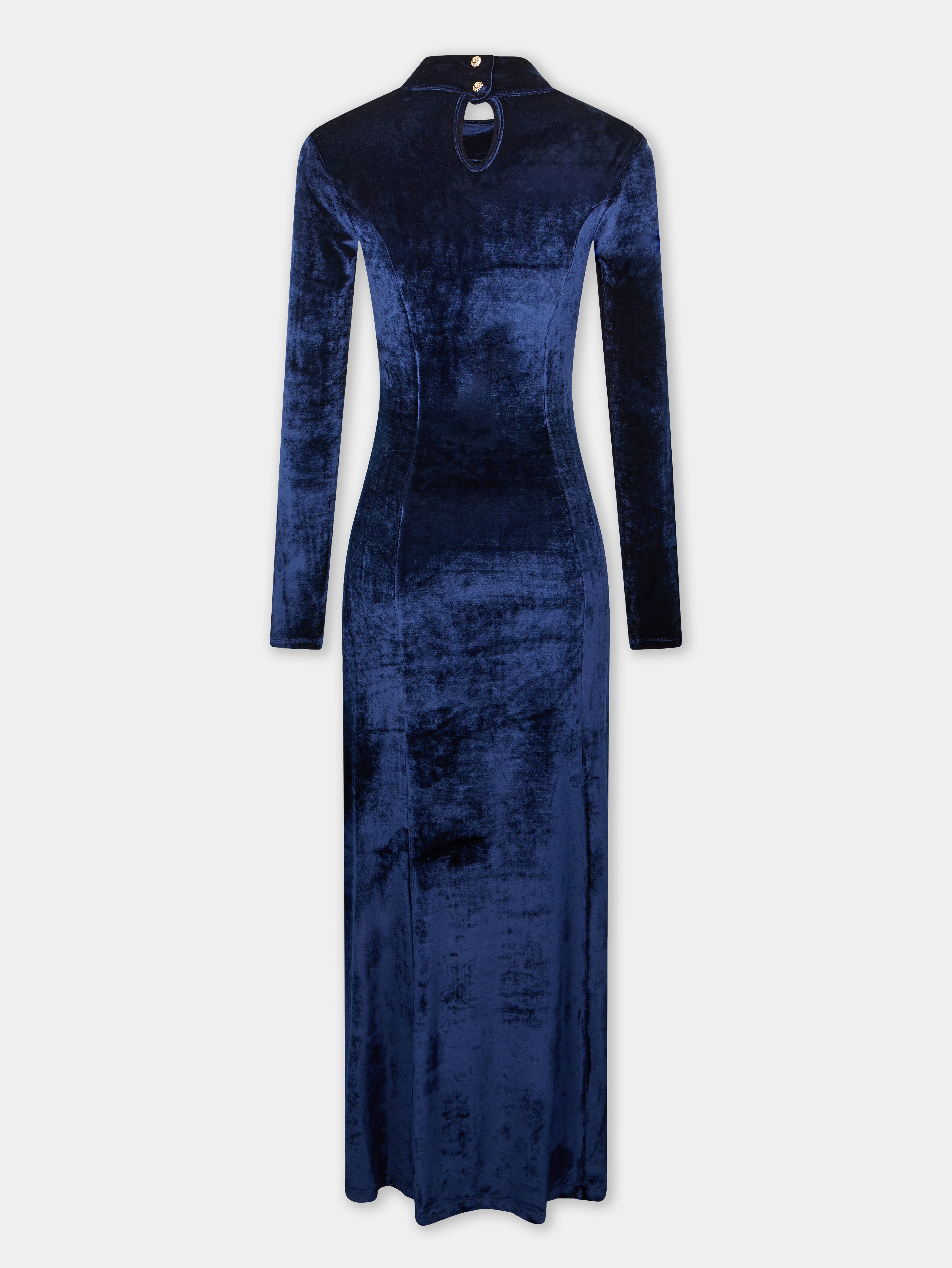 DRAPED MIDI DRESS IN VELVET - 2