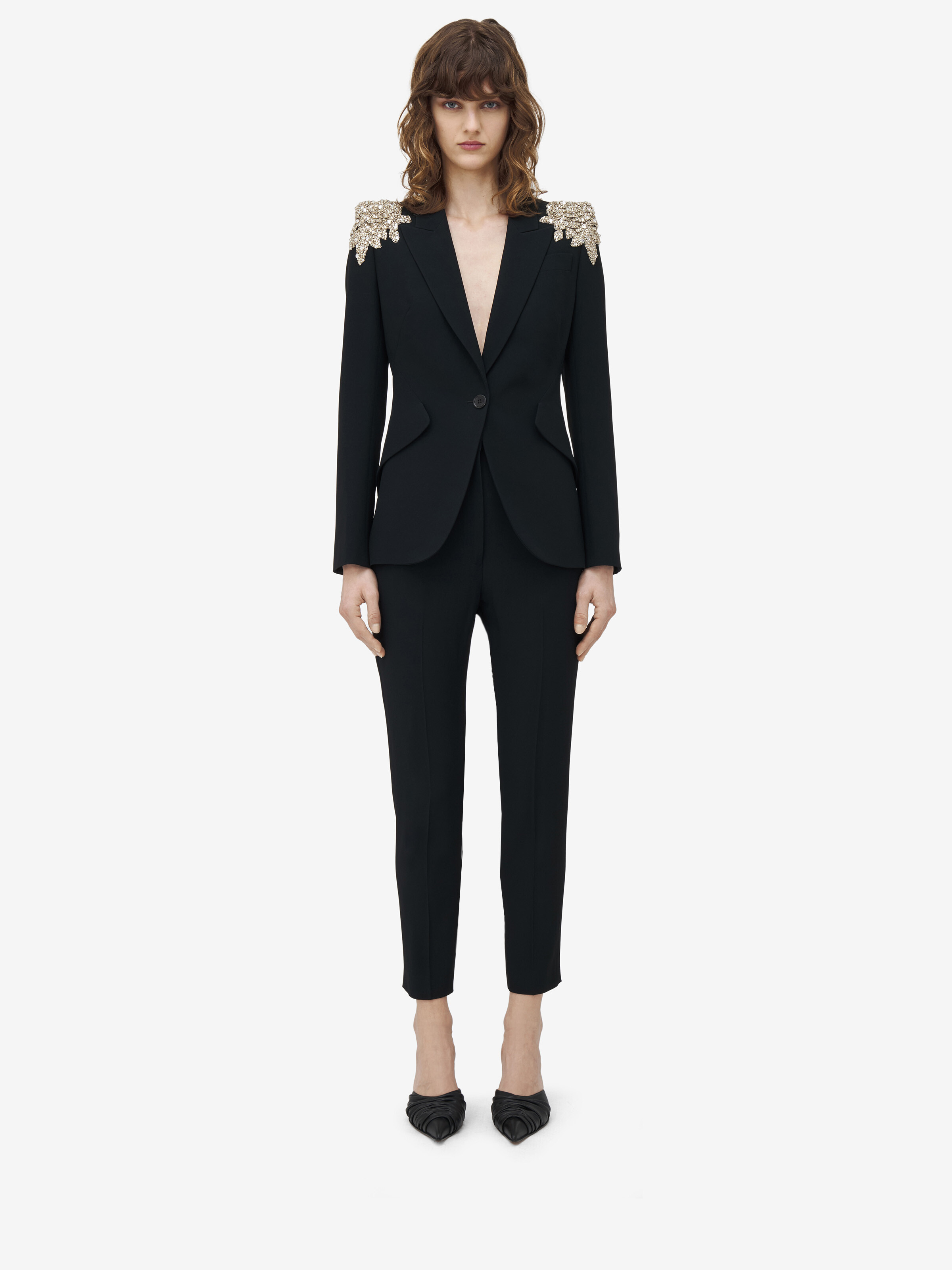 Peak Shoulder Embellished Jacket - 2