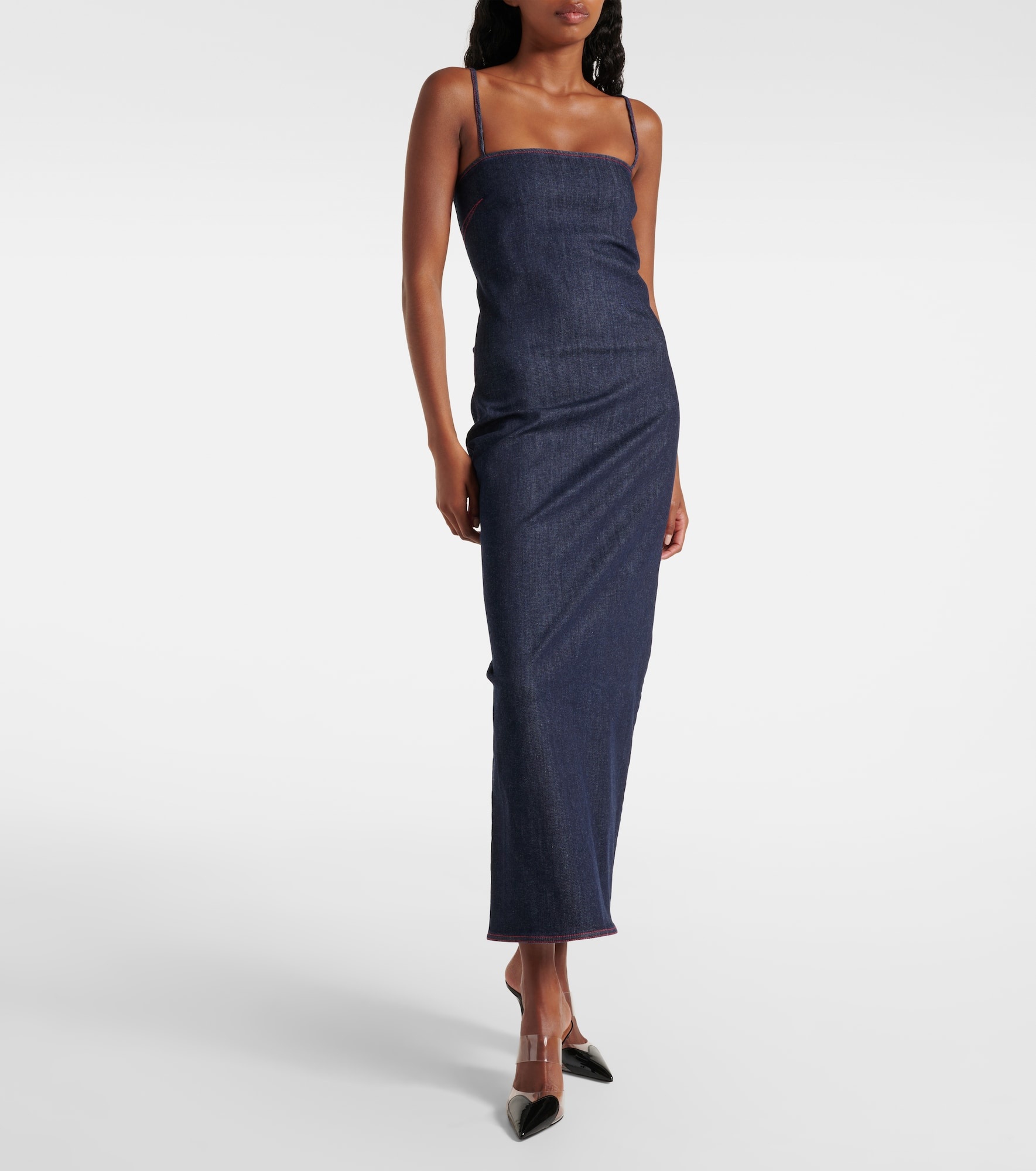 Denim midi dress - 2
