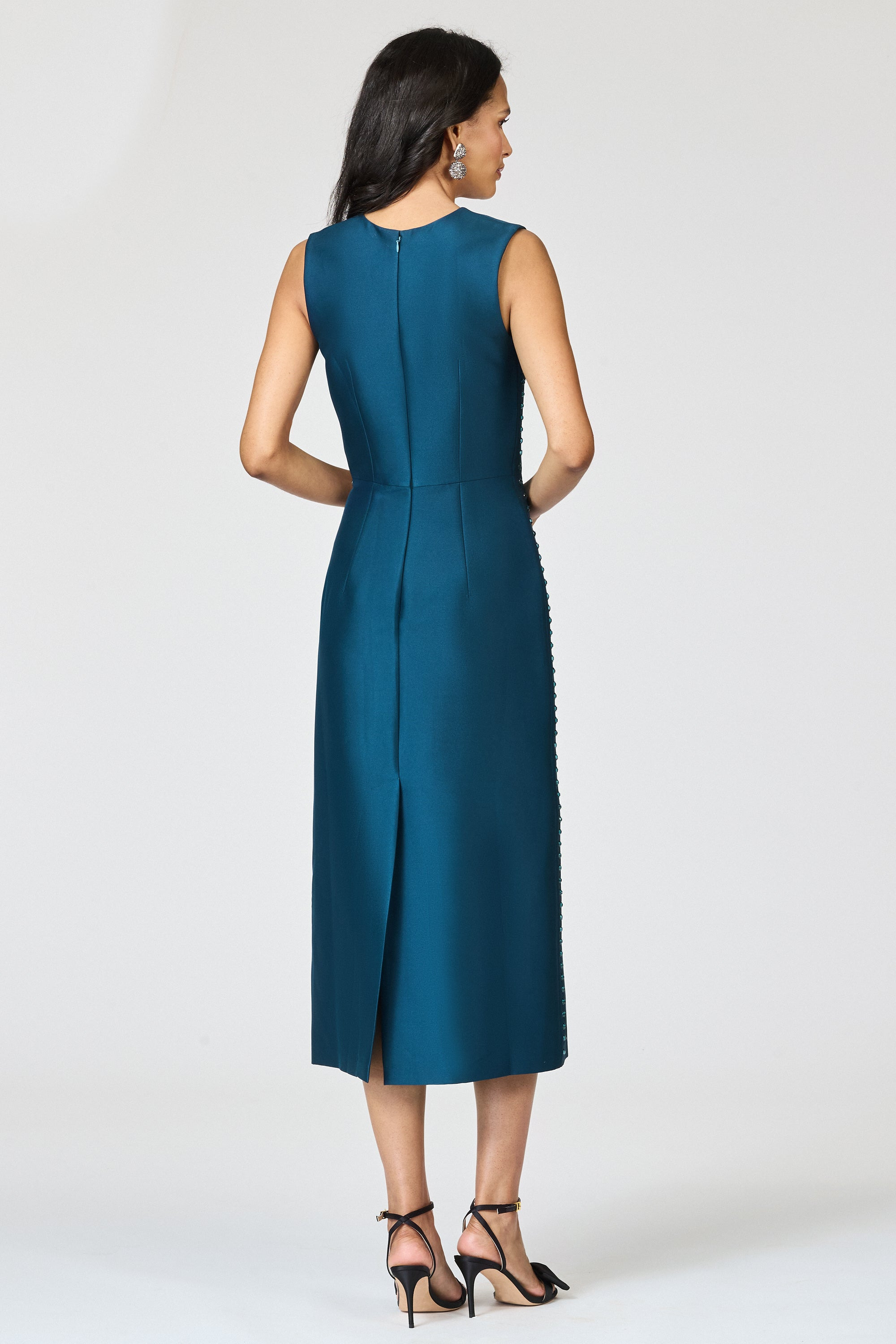ALBA DRESS - BOTTLE GREEN - 2