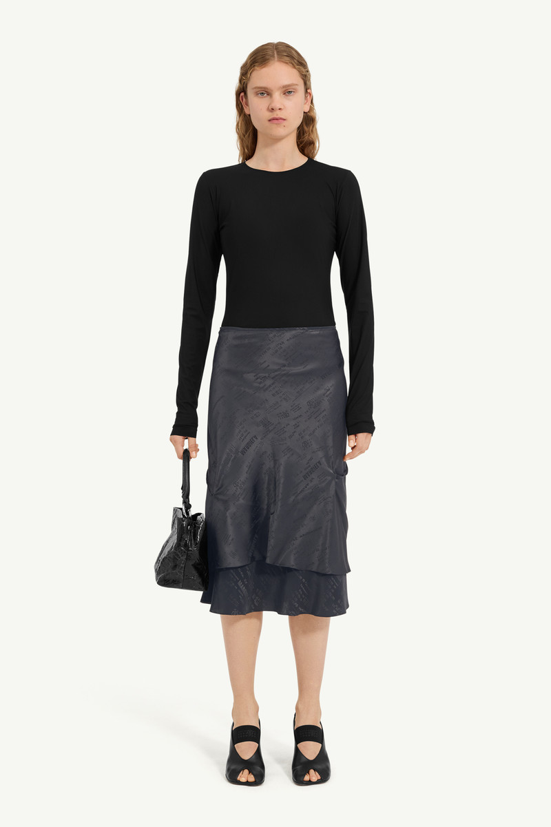 Folded jacquard slip dress 5
