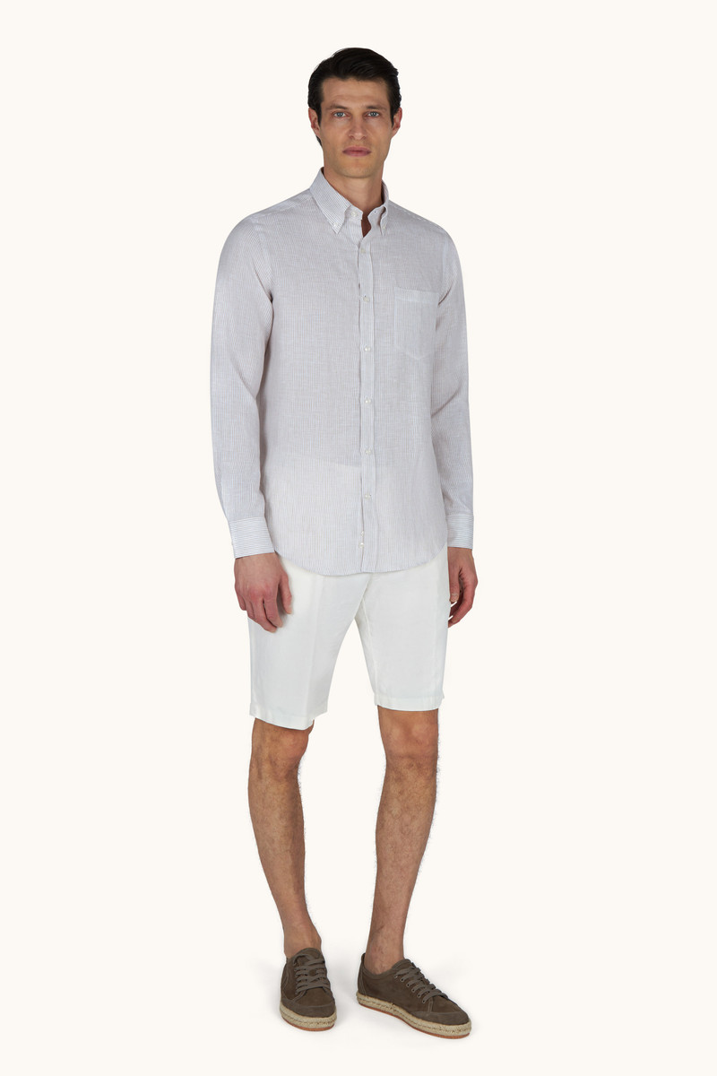 Paul & Shark SOFFIO LINEN SHIRT WITH STRIPED PATTERN outlook
