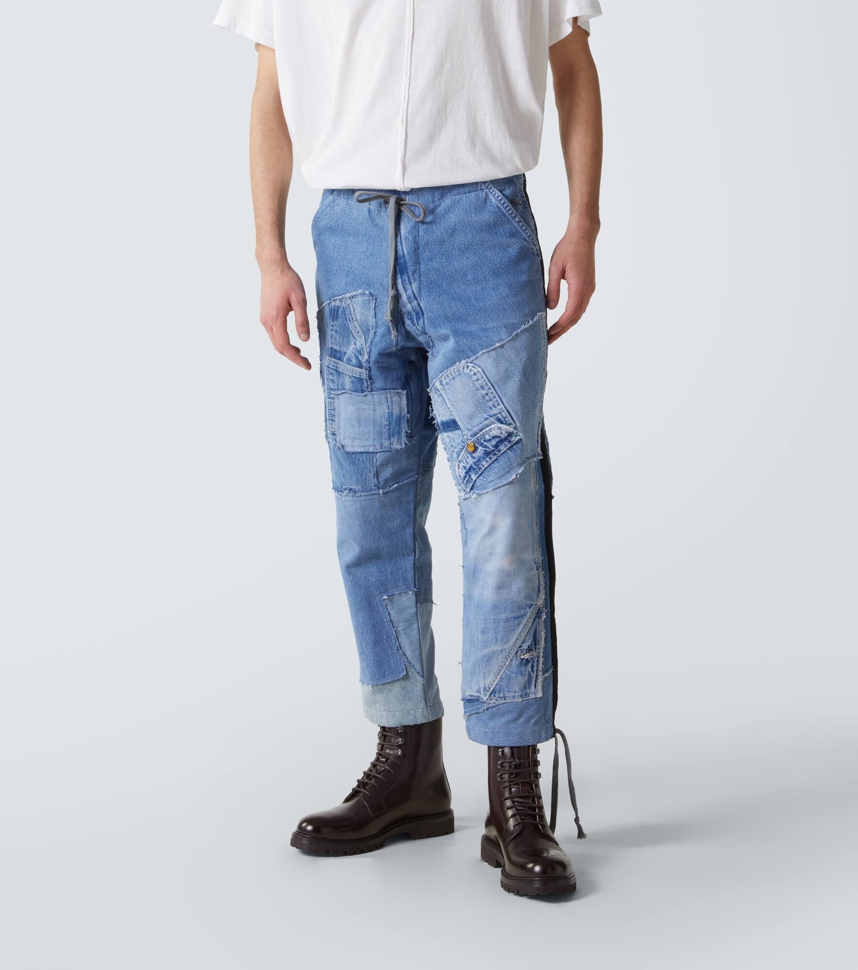 Patchwork straight jeans - 3