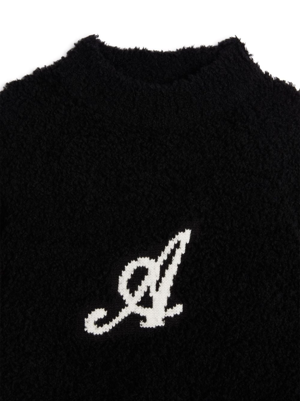 logo-intarsia brushed jumper - 5