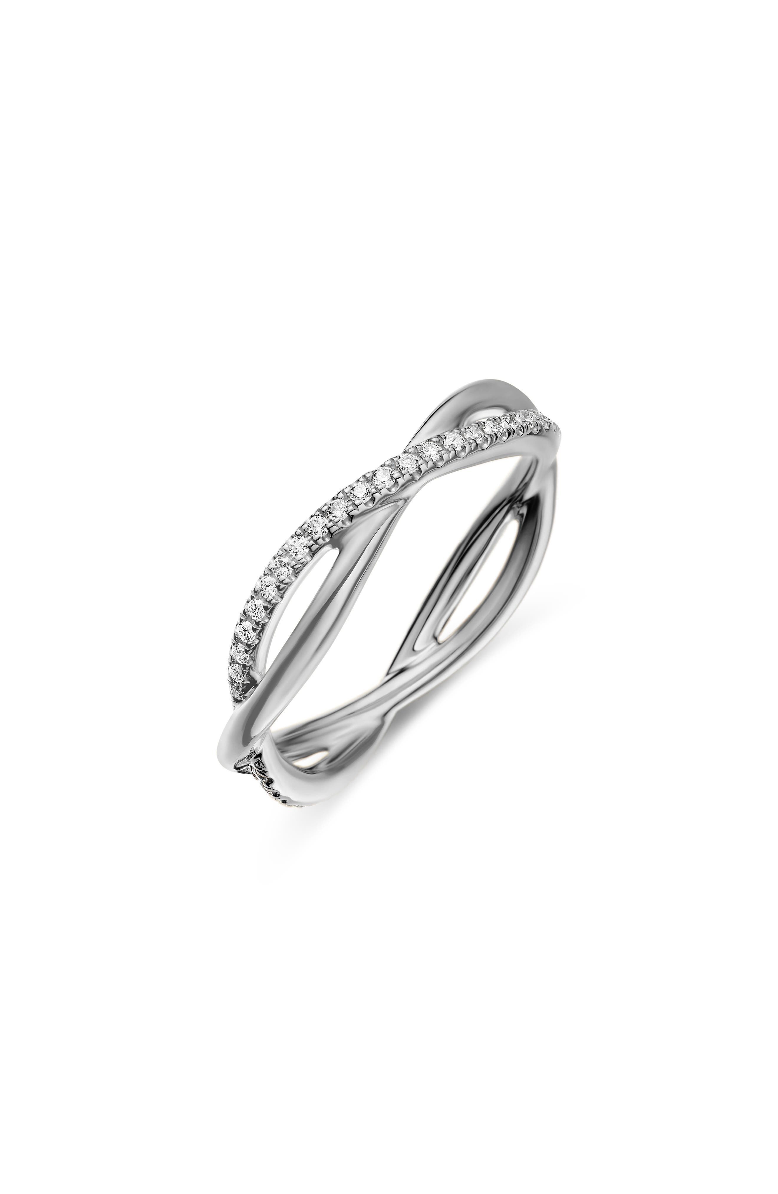 David Yurman DY Lanai Band Ring in Platinum with Pavé Diamonds at Nordstrom - 5