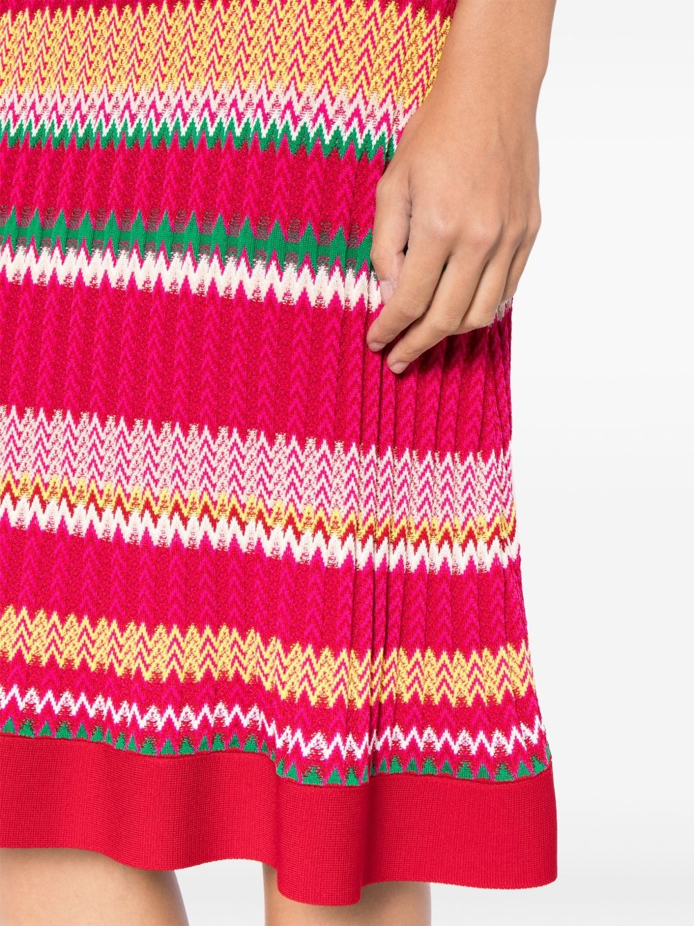 striped pattern midi-skirt - 5