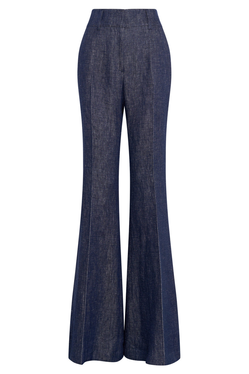 Rhein Flare Pant in Stone Washed Linen Denim 1