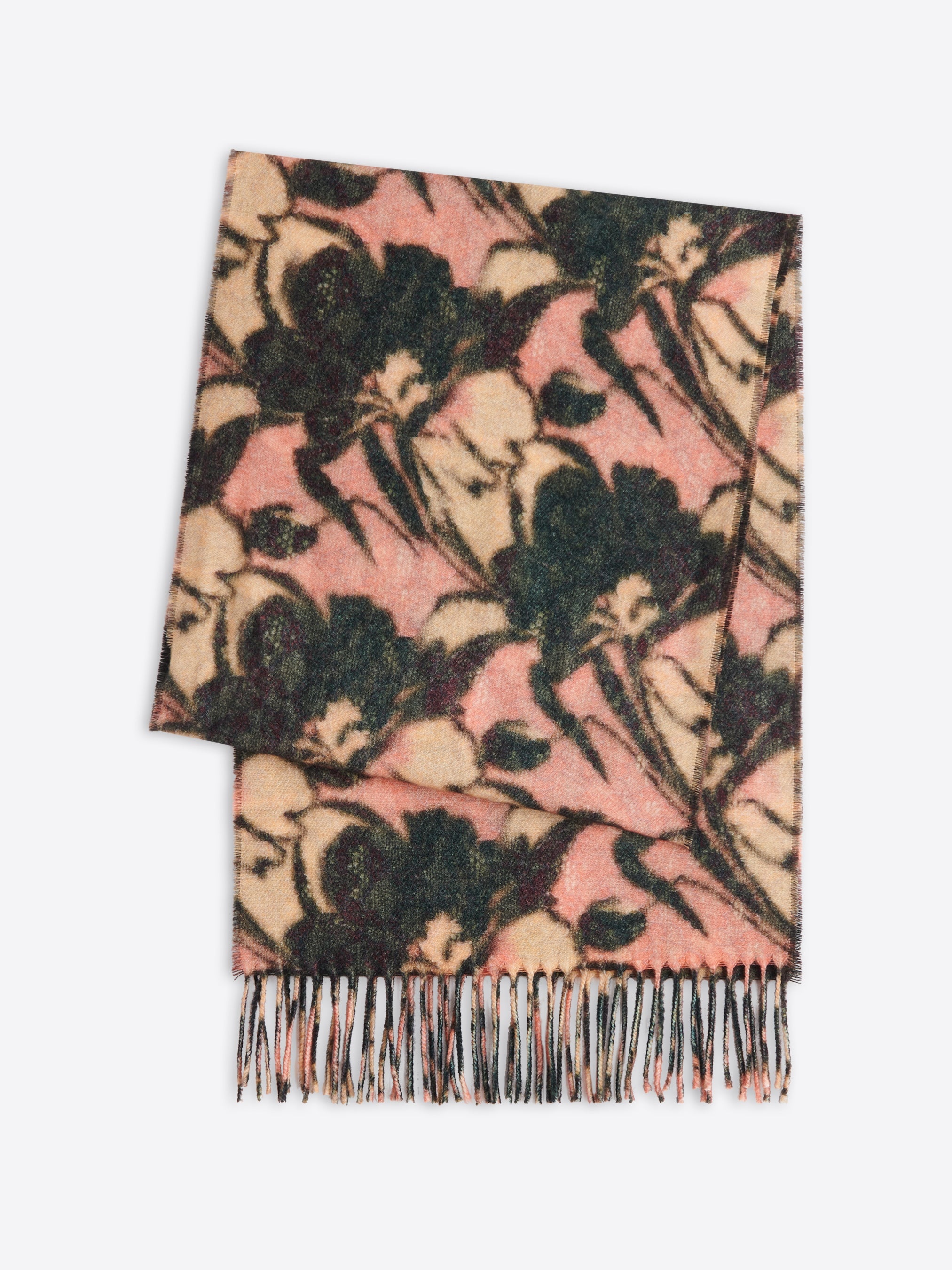 PRINTED WOOL SCARF - 1