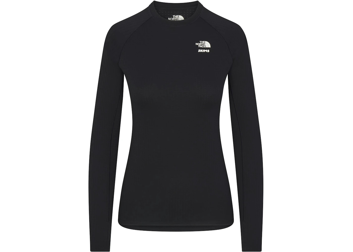 SKIMS x TNF Dotknit Long Sleeve Top Onyx - 1