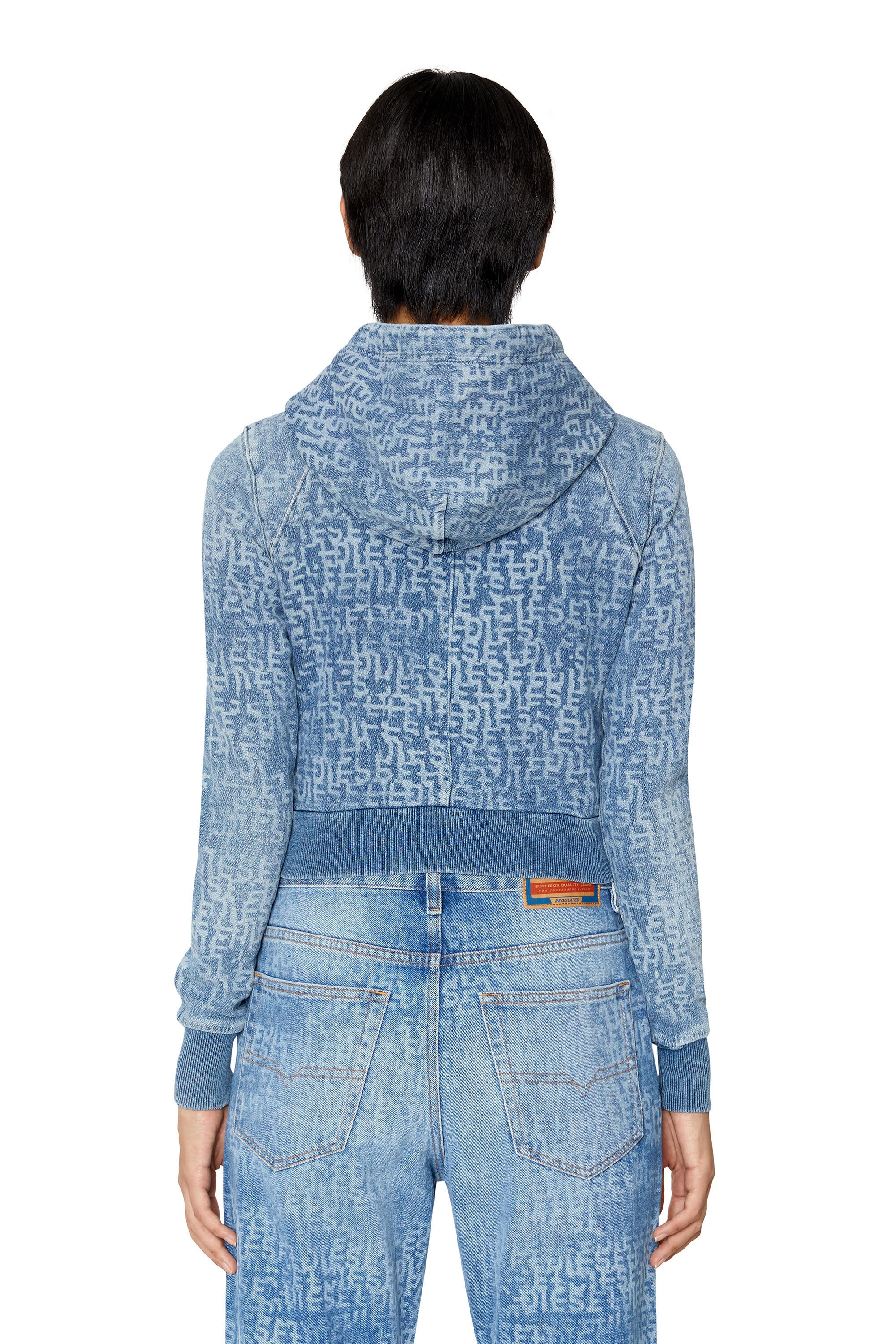 D-ANGY TRACK DENIM HOODIE - 4