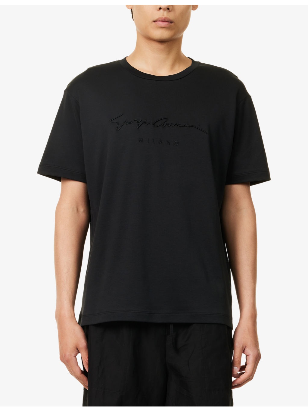 Embroidered-Logo Crewneck Cotton T-Shirt - 3