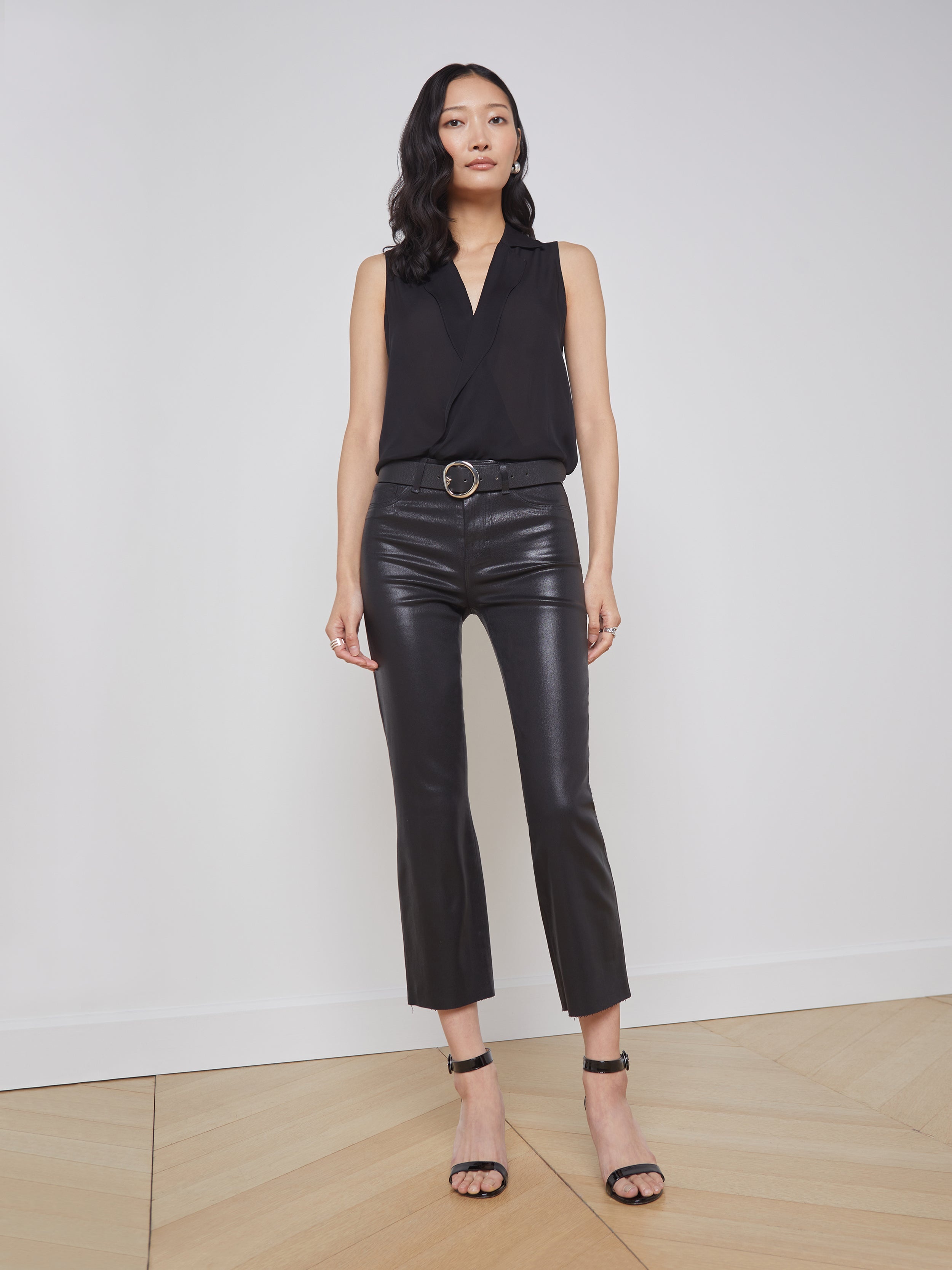 Kendra Coated Cropped Flare Jean - 2
