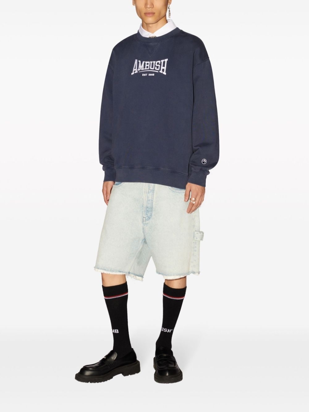 logo-embroidered organic-cotton sweatshirt - 2