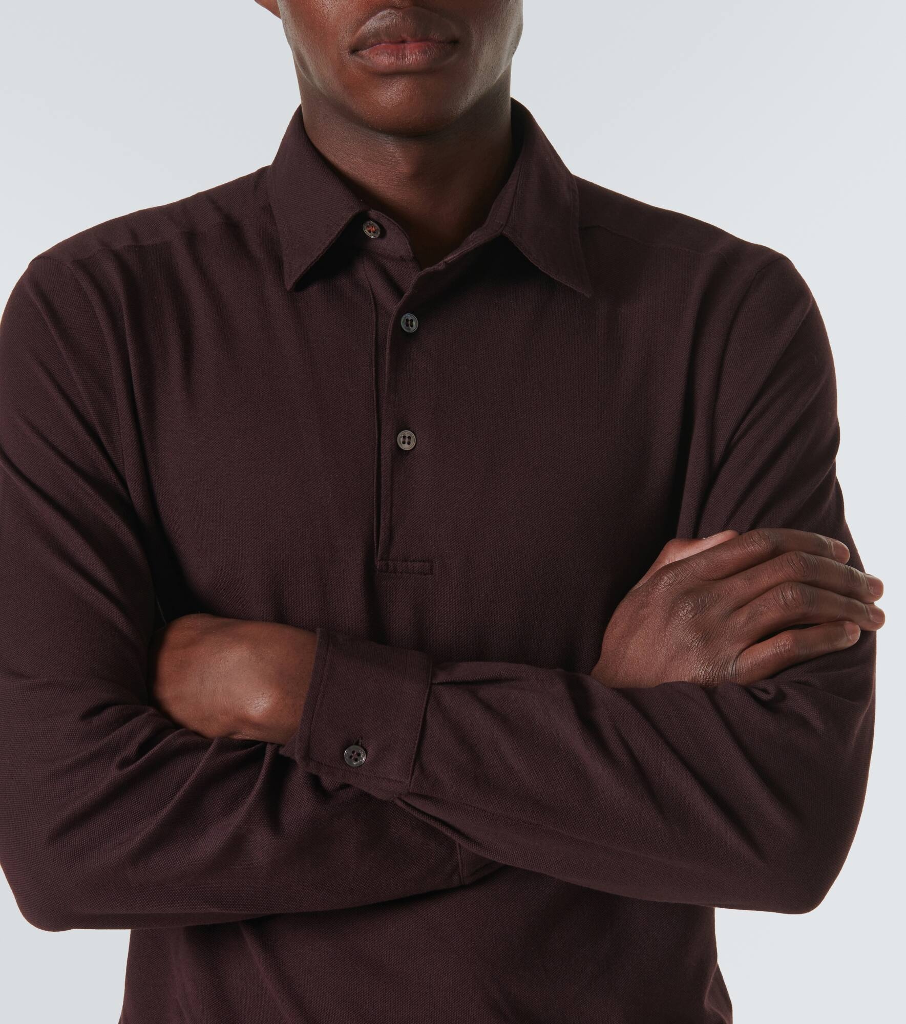 Cotton piqué polo shirt - 5