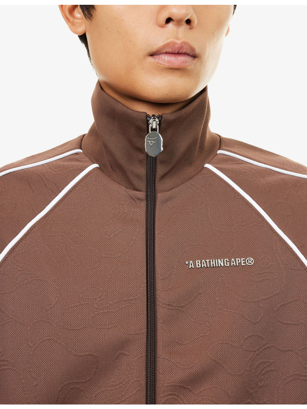 Line Camo Logo-Plaque Woven Track Jacket - 5