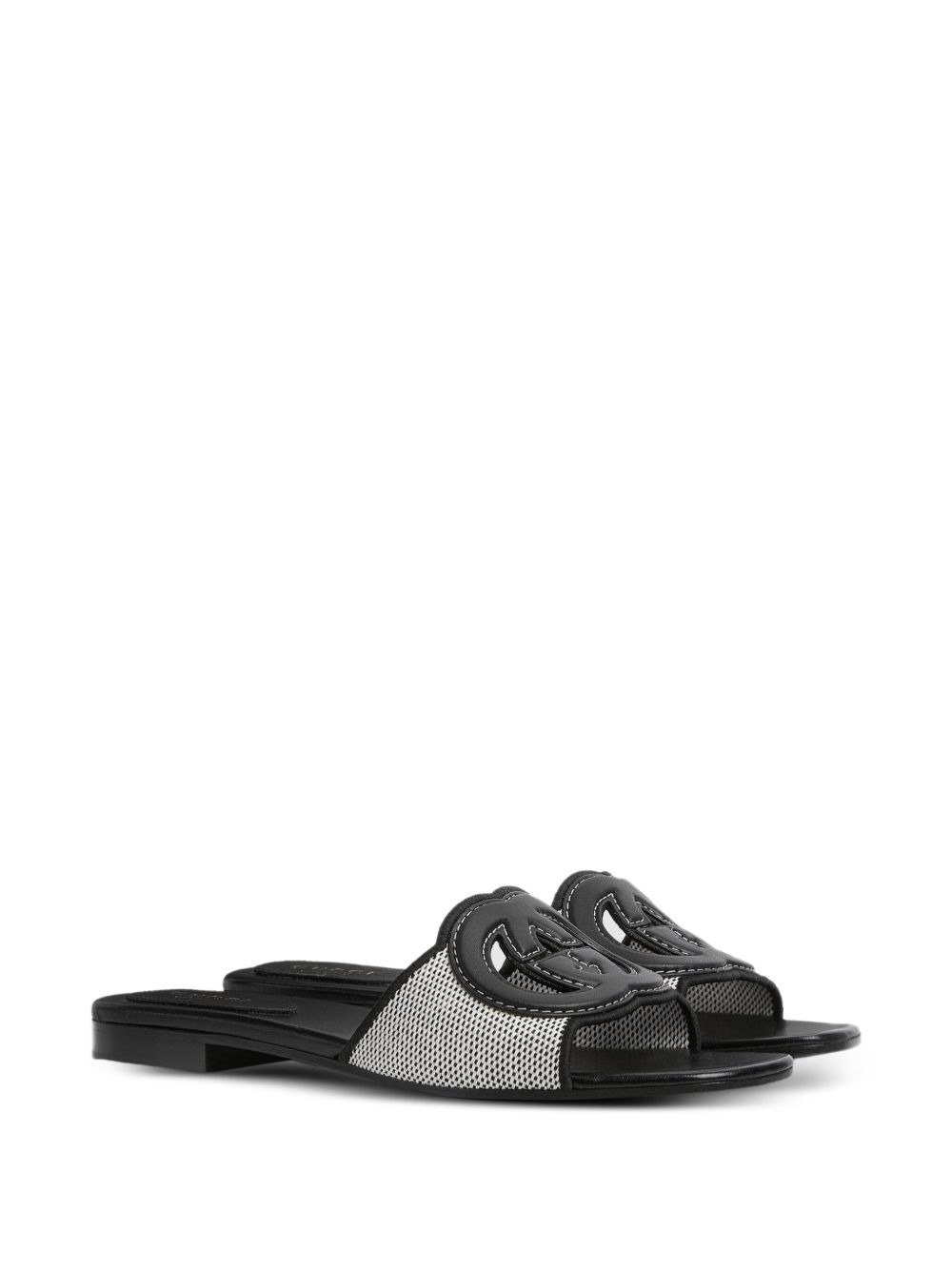 logo-plaque flat sandals - 2