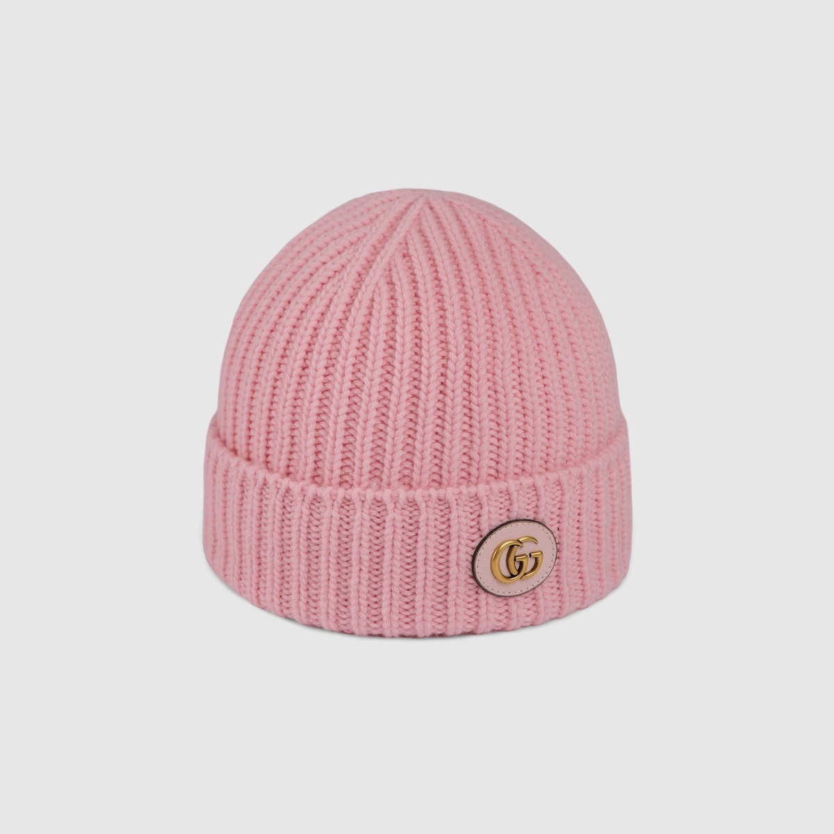 Wool cashmere hat with Double G - 1