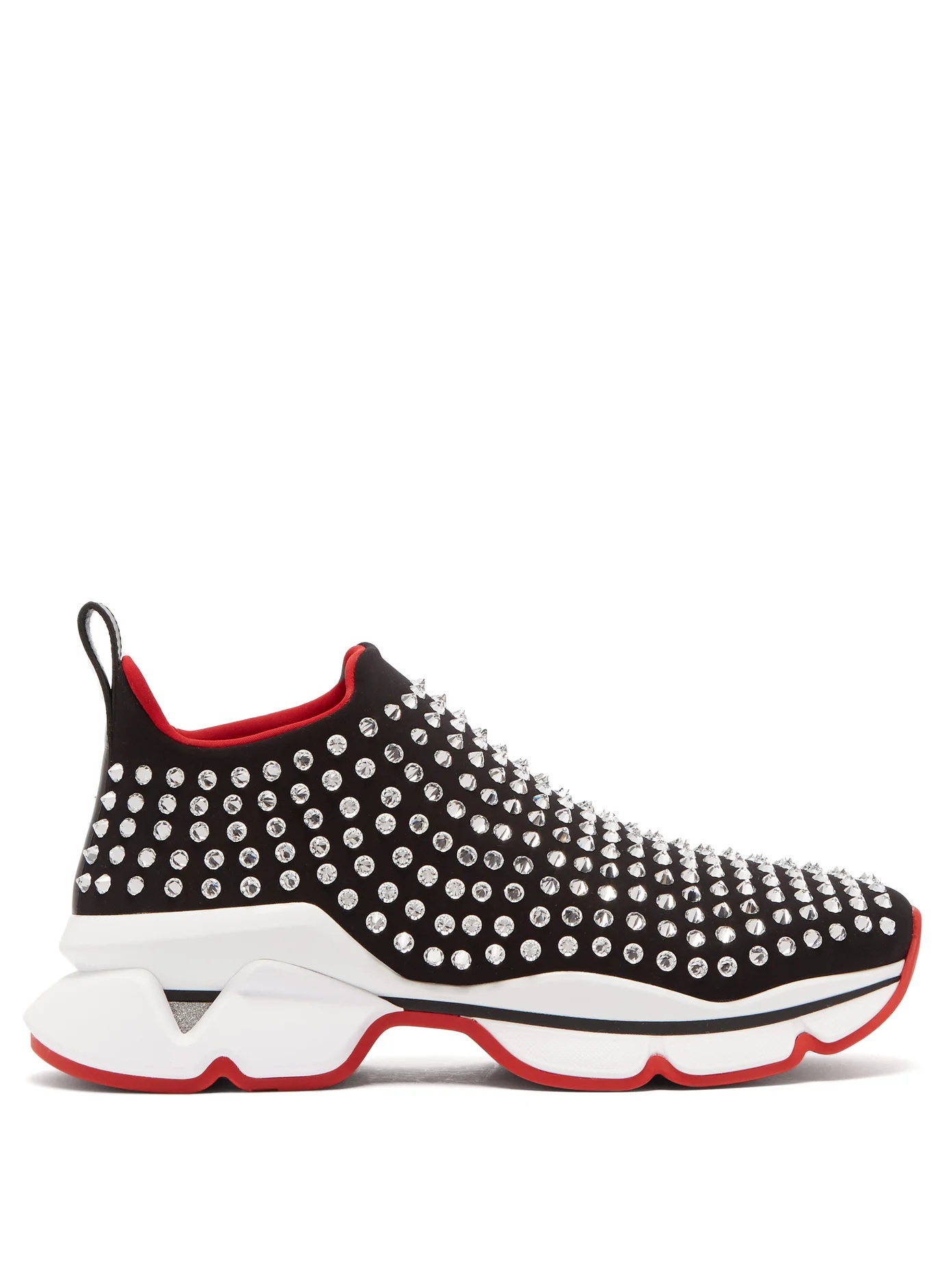 Spiky Sock crystal-studded neoprene trainers - 1