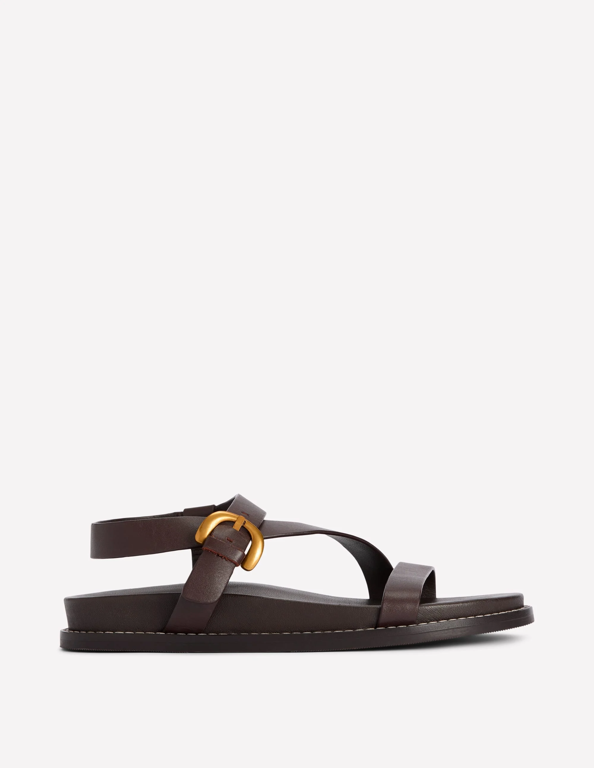 Chunky Asymmetric Sandal-Chocolate - 1