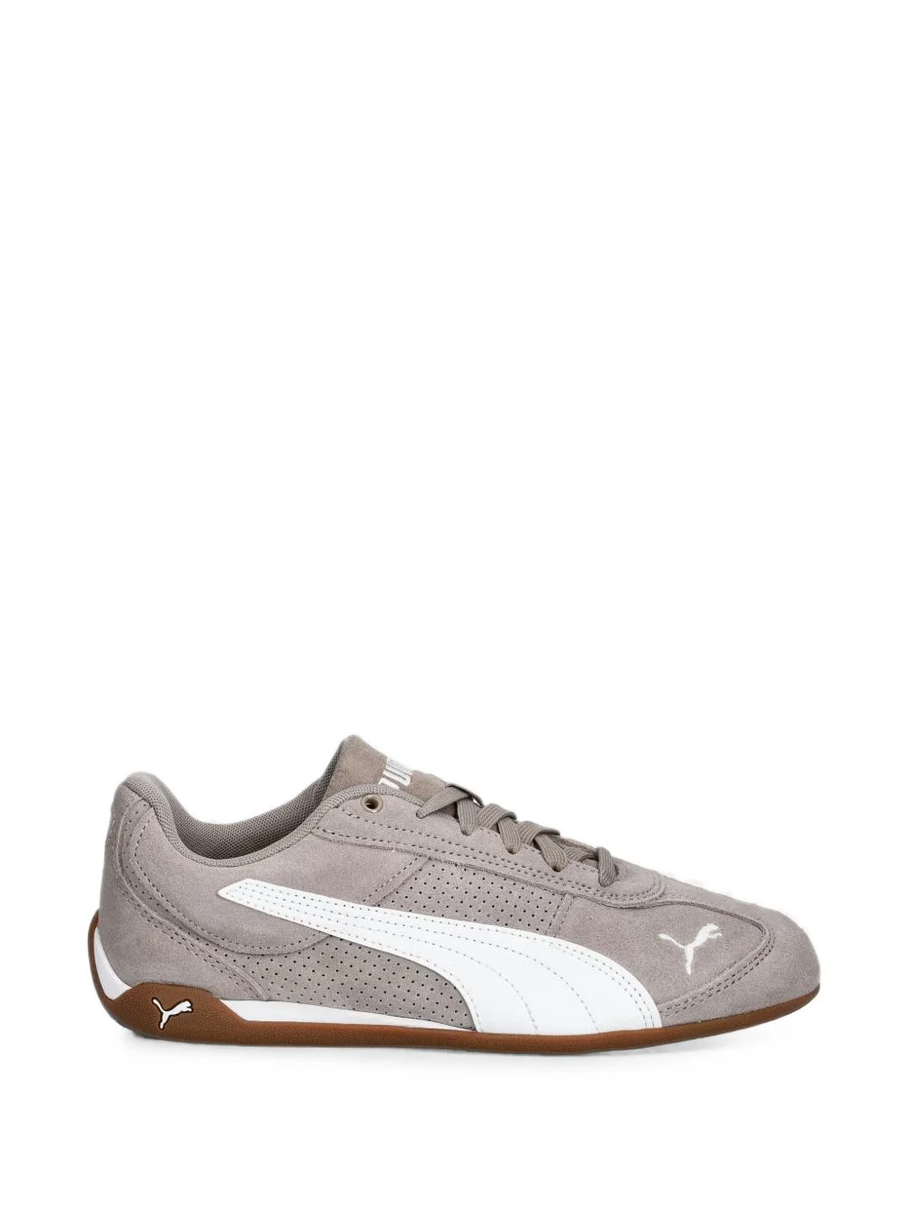 perforated panelled sneakers - 1