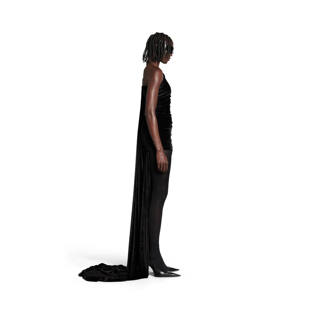 ワンピース BALENCIAGA Woman Dress Black 808281TRVF2 1041 Balenciaga Dress Black Womens Balenciaga
