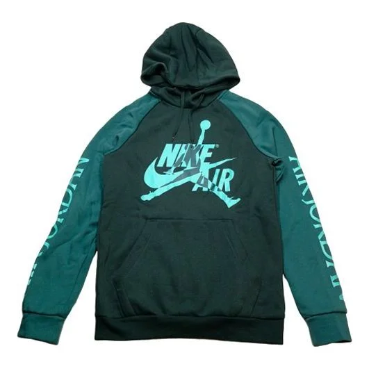 Air Jordan Fleece Lined Pullover Black Green BV6011-303 - 1