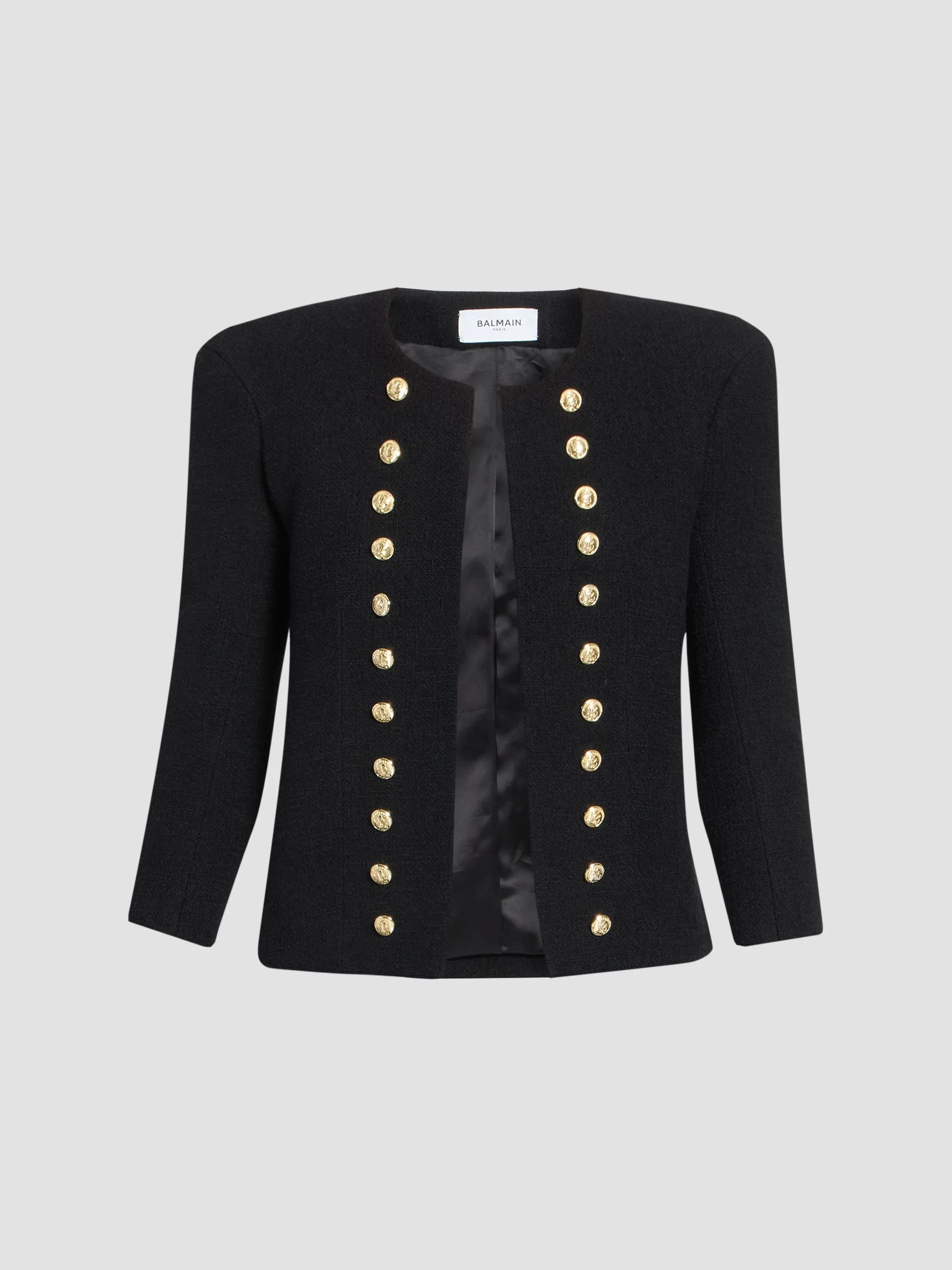 Women's Spencer Wool Bouclé Jacket - Noir - 1