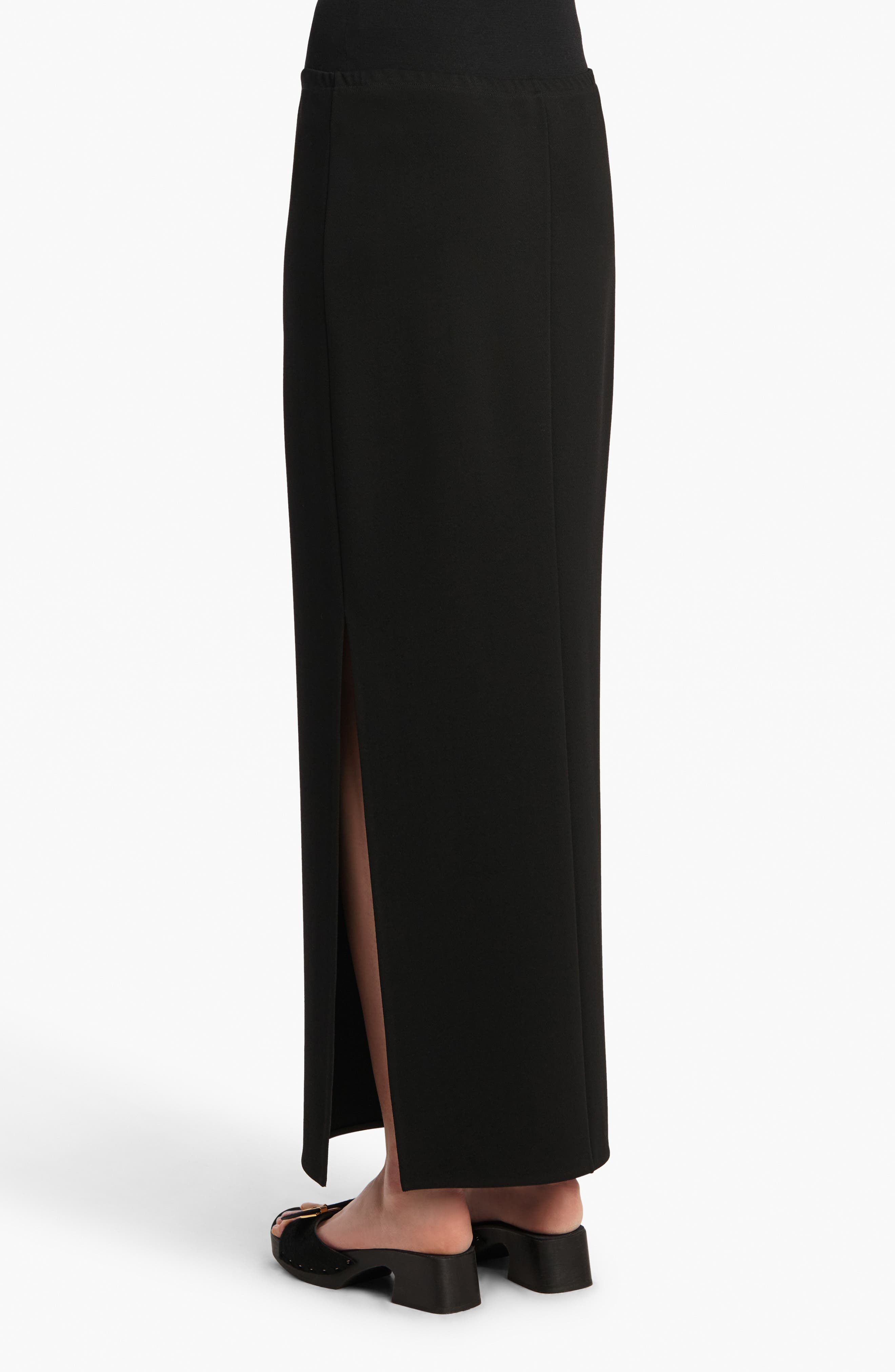 Khaite Lilith Compact Crepe Jersey Maxi Skirt in Black at Nordstrom - 2