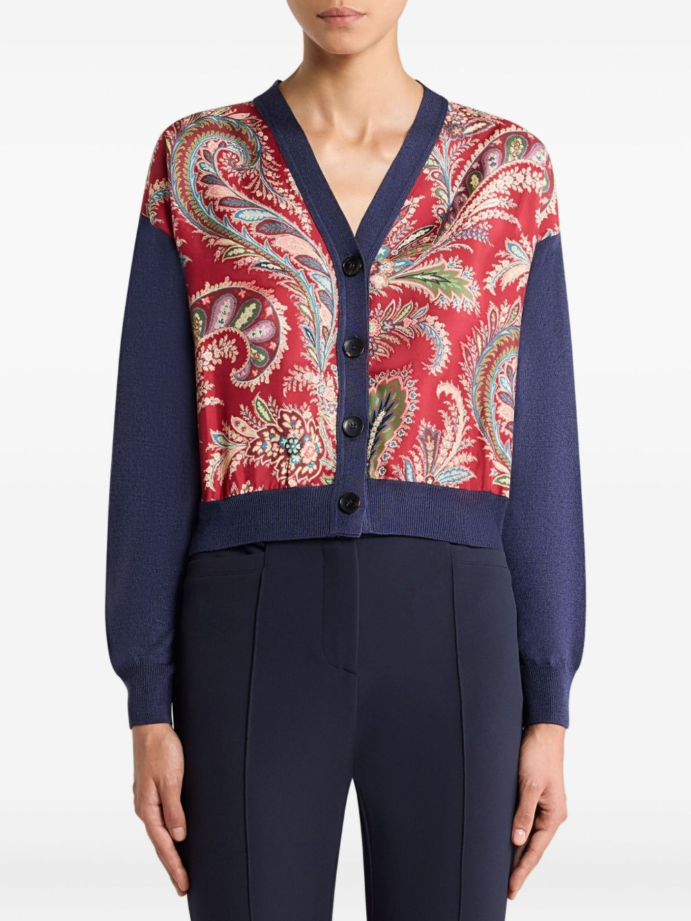 paisley-print cardigan - 2