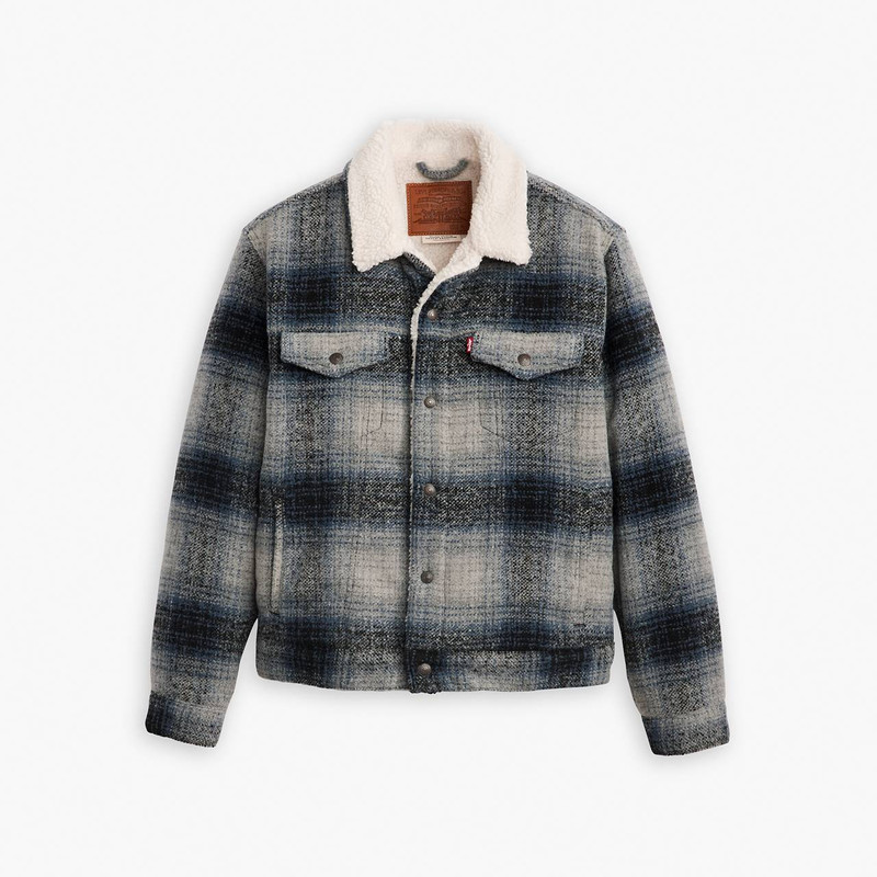PLAID TYPE III SHERPA TRUCKER JACKET 1