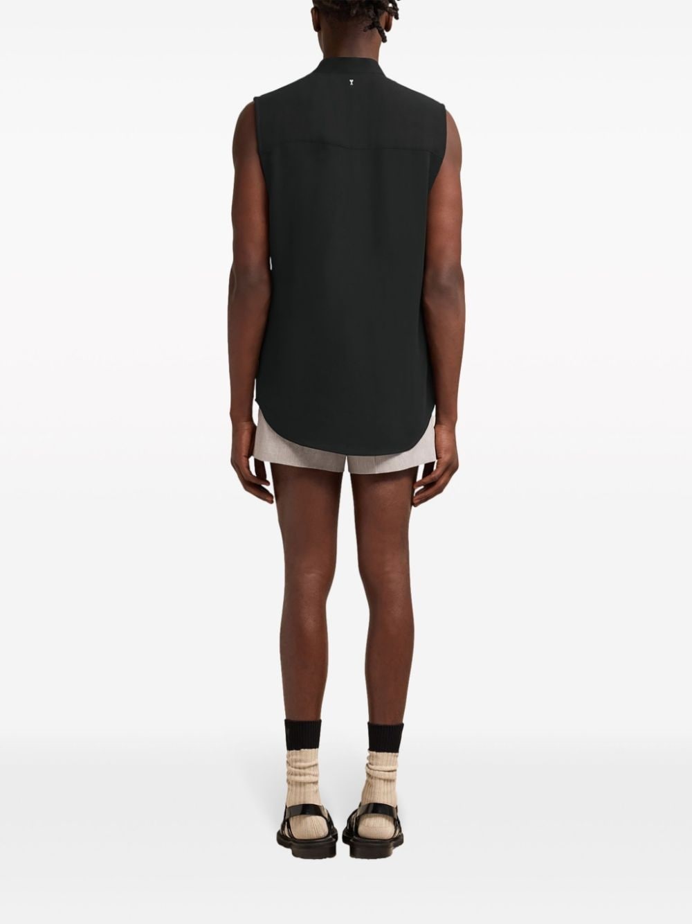 Ami de Coeur-embroidery sleeveless shirt - 4