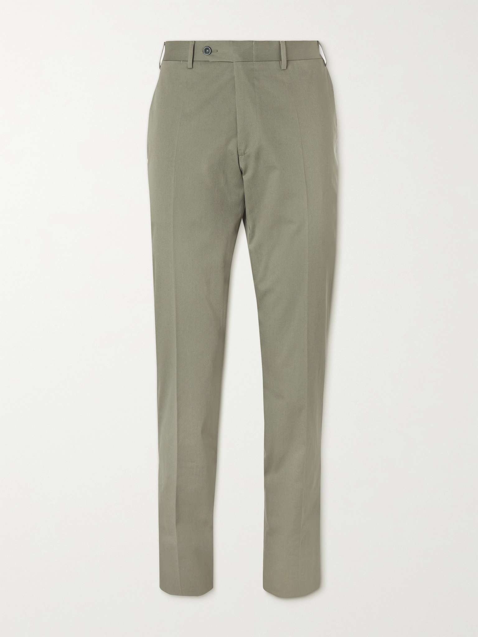 Kei Slim-Fit Tapered Stretch-Cotton Twill Suit Trousers - 1