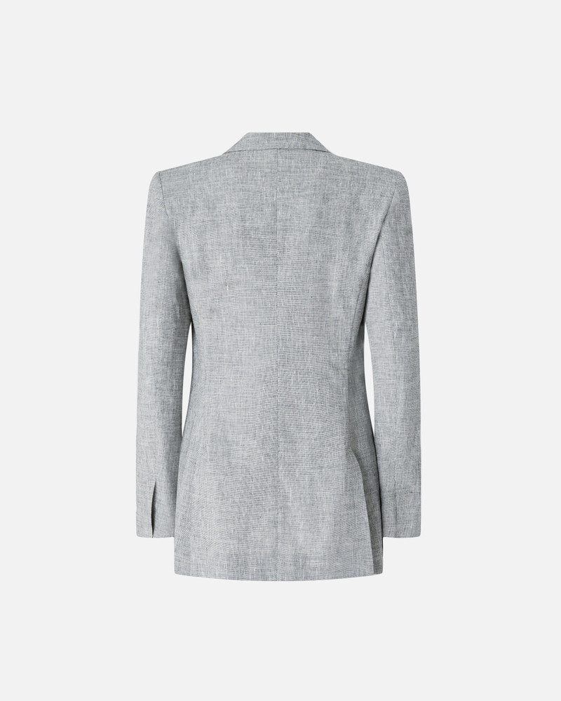 PINKO DOUBLE-BREASTED JACKET IN SLUB LINEN-BLEND FABRIC outlook