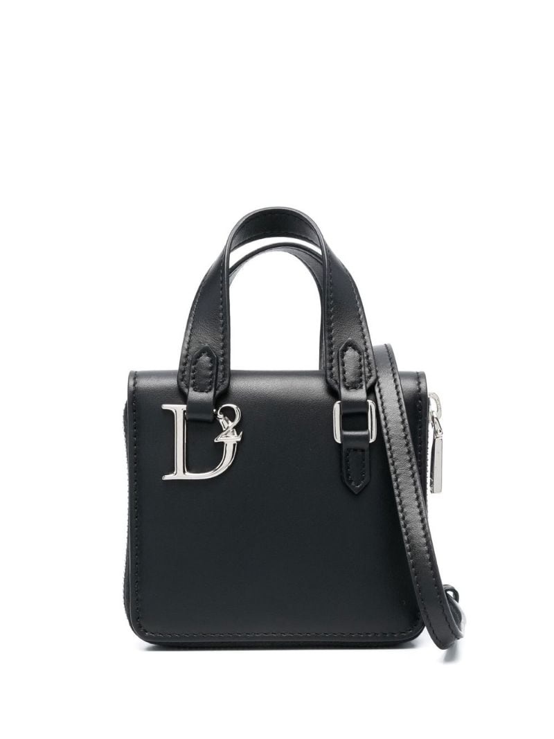 leather mini tote bag - 1
