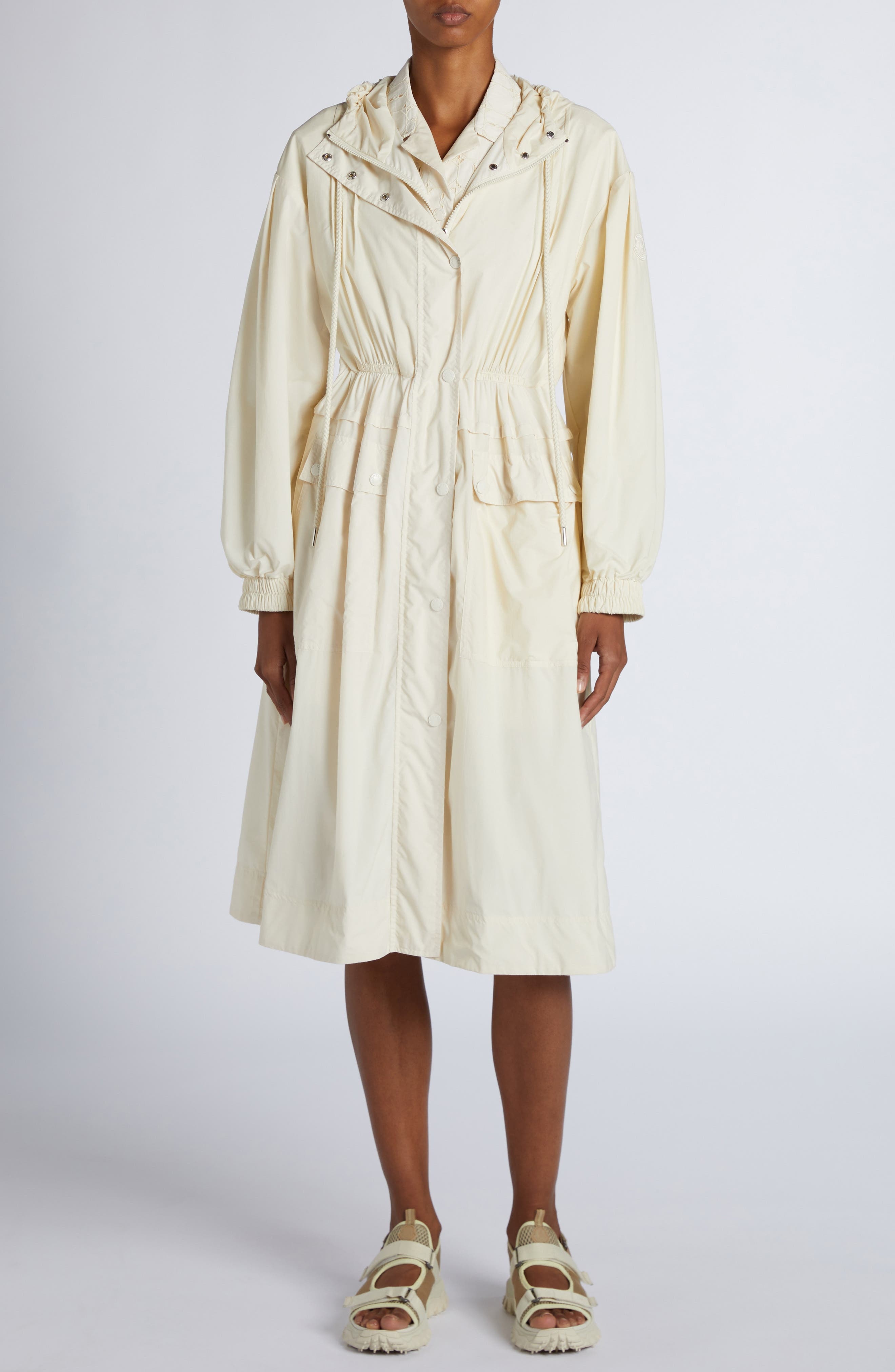 Moncler Coupiac Long Parka in White at Nordstrom - 1