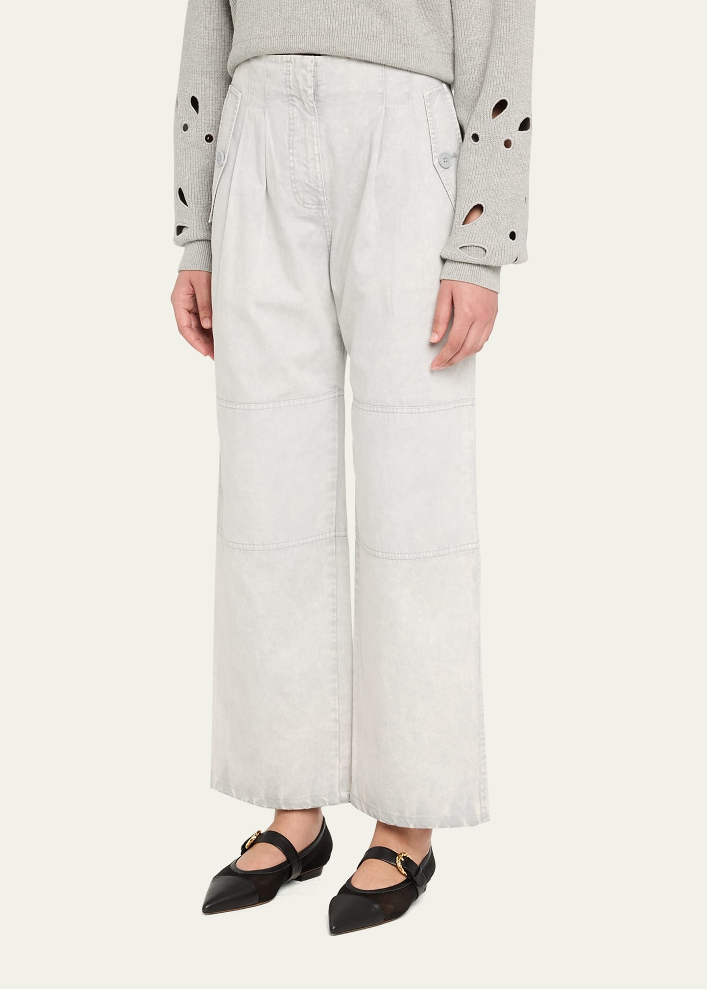 Casey High-Rise Tie Ankle Pants - 4
