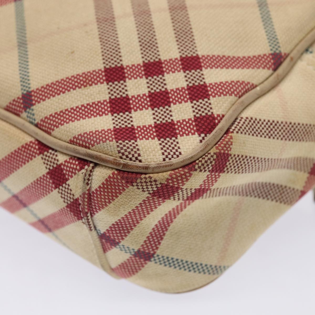 Burberry Nova Check Blue Label Shoulder Bag Canvas Beige Red - 15