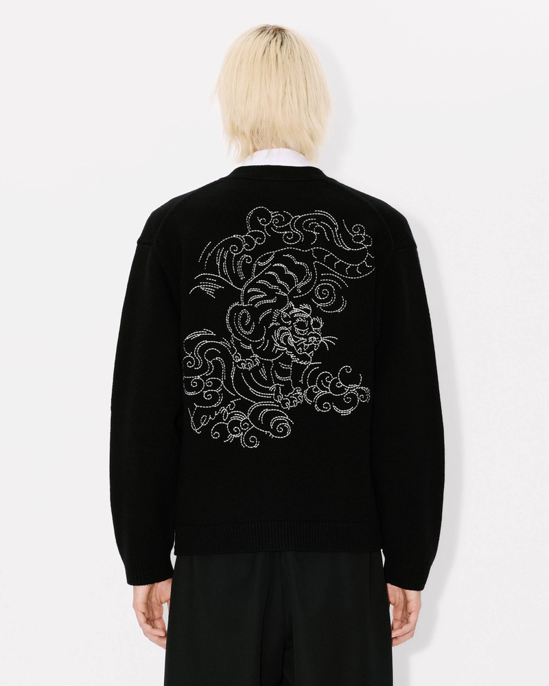 'KENZO Star Tiger' genderless embroidered wool cardigan 9