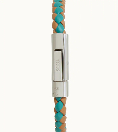 Tod's MYCOLORS BRACELET IN LEATHER - LIGHT BLUE, BROWN outlook