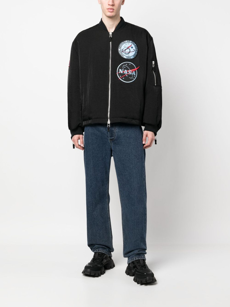 OAMC logo-patch cotton bomber jacket outlook