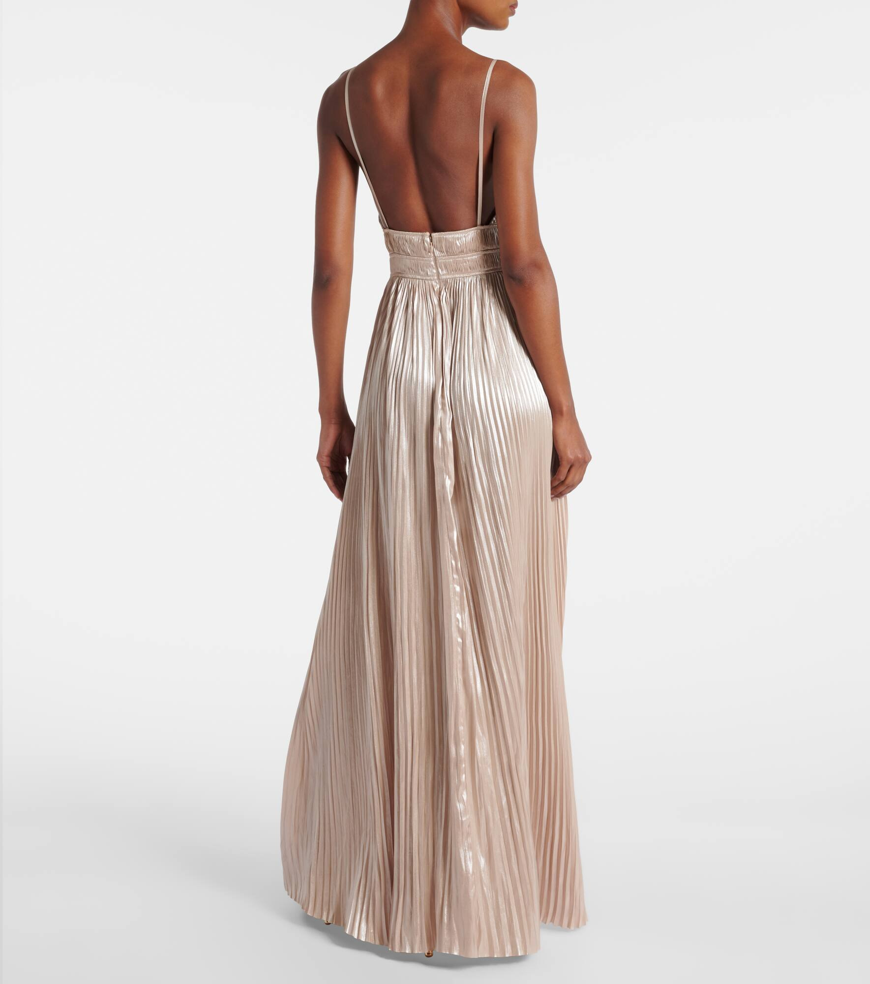 Reine plissé satin gown - 3