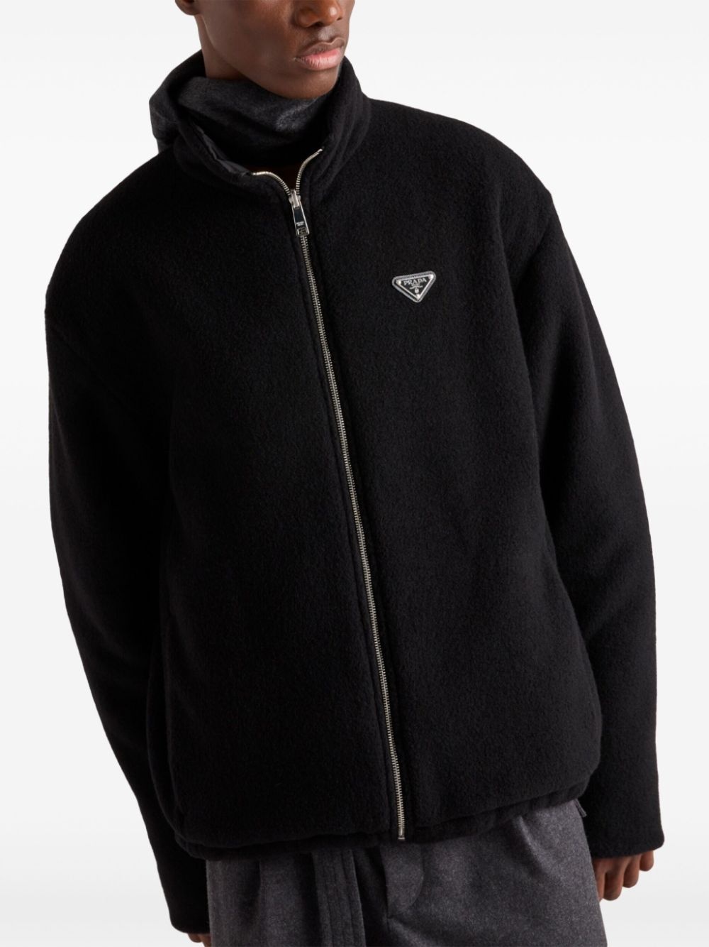 reversible ReNylon-fleece cashmere jacket - 4